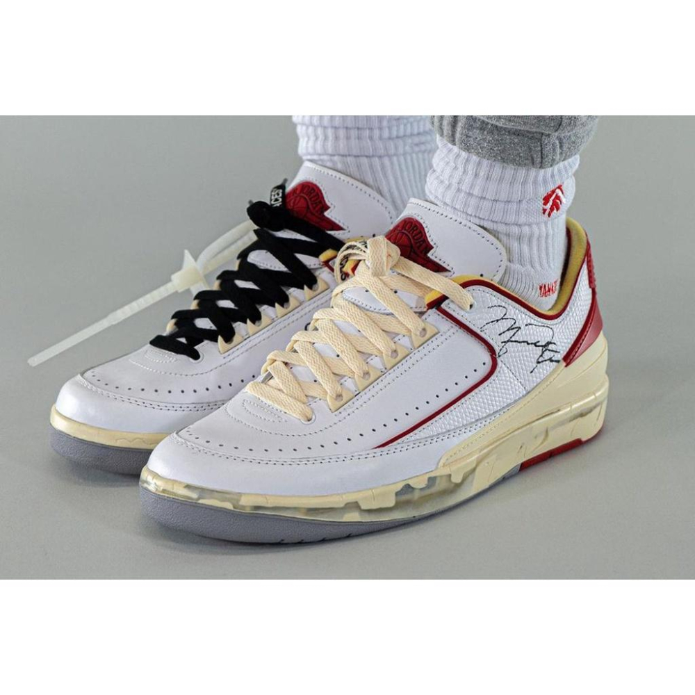 搶先【一哥嚴選】Off-White x Air Jordan 2 Low WHITE 聯名 白 米 DJ4375-106-細節圖8