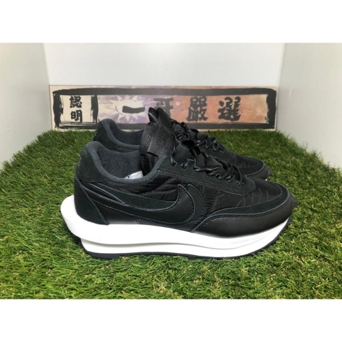 訂金【一哥嚴選】Nike SACAI X NIKE LDWAFFLE 解構 雙鞋帶 緞帶 黑 全黑 BV0073-002