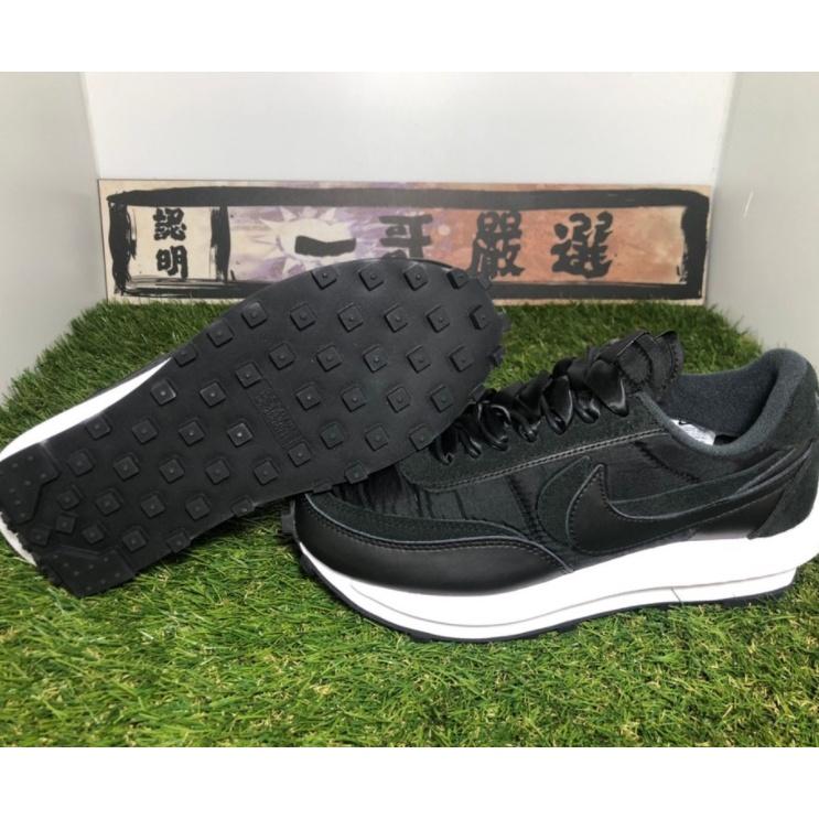 訂金【一哥嚴選】Nike SACAI X NIKE LDWAFFLE 解構 雙鞋帶 緞帶 黑 全黑 BV0073-002-細節圖5