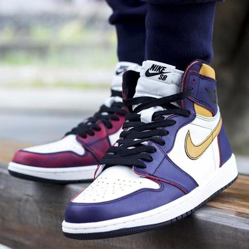 r 【一哥嚴選】Jordan 1 SB Court Purple 湖人 白紫 刮刮樂 籃球鞋 男女 CD6578-507-細節圖2