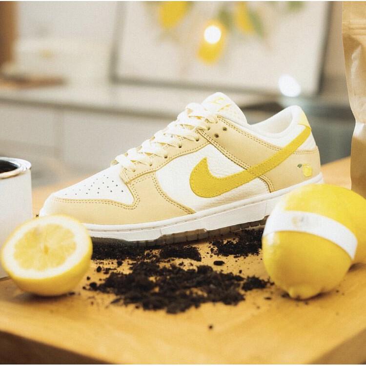 【一哥嚴選】Nike Dunk Low Lemon Drop 檸檬 白 粉 麂皮 電繡 黃勾 男女 DJ6902-700-細節圖6