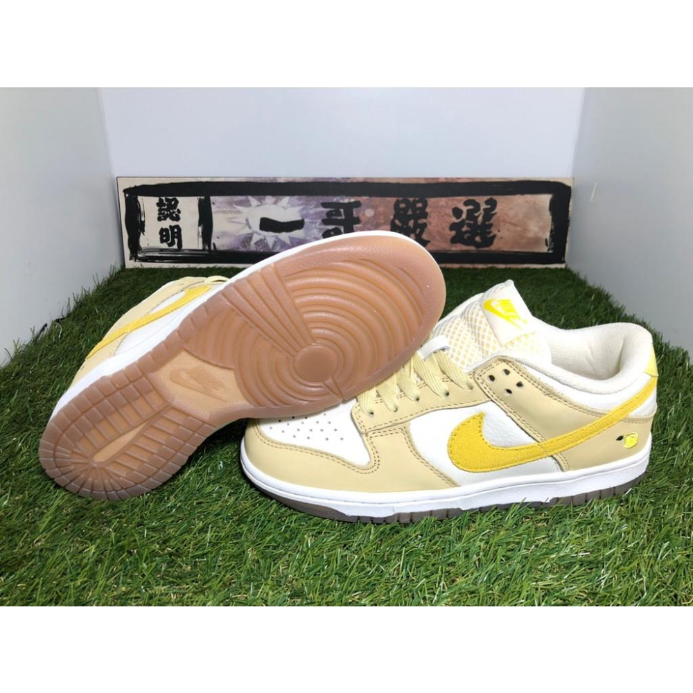 【一哥嚴選】Nike Dunk Low Lemon Drop 檸檬 白 粉 麂皮 電繡 黃勾 男女 DJ6902-700-細節圖9