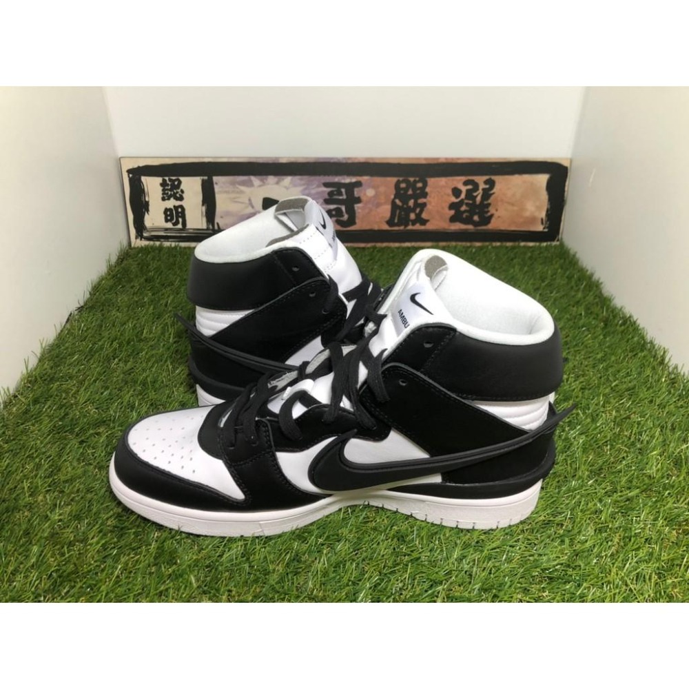 【一哥嚴選】AMBUSH x Nike Dunk High 黑 白 黑白 高筒 籃球鞋 男鞋 CU7544-001-細節圖3