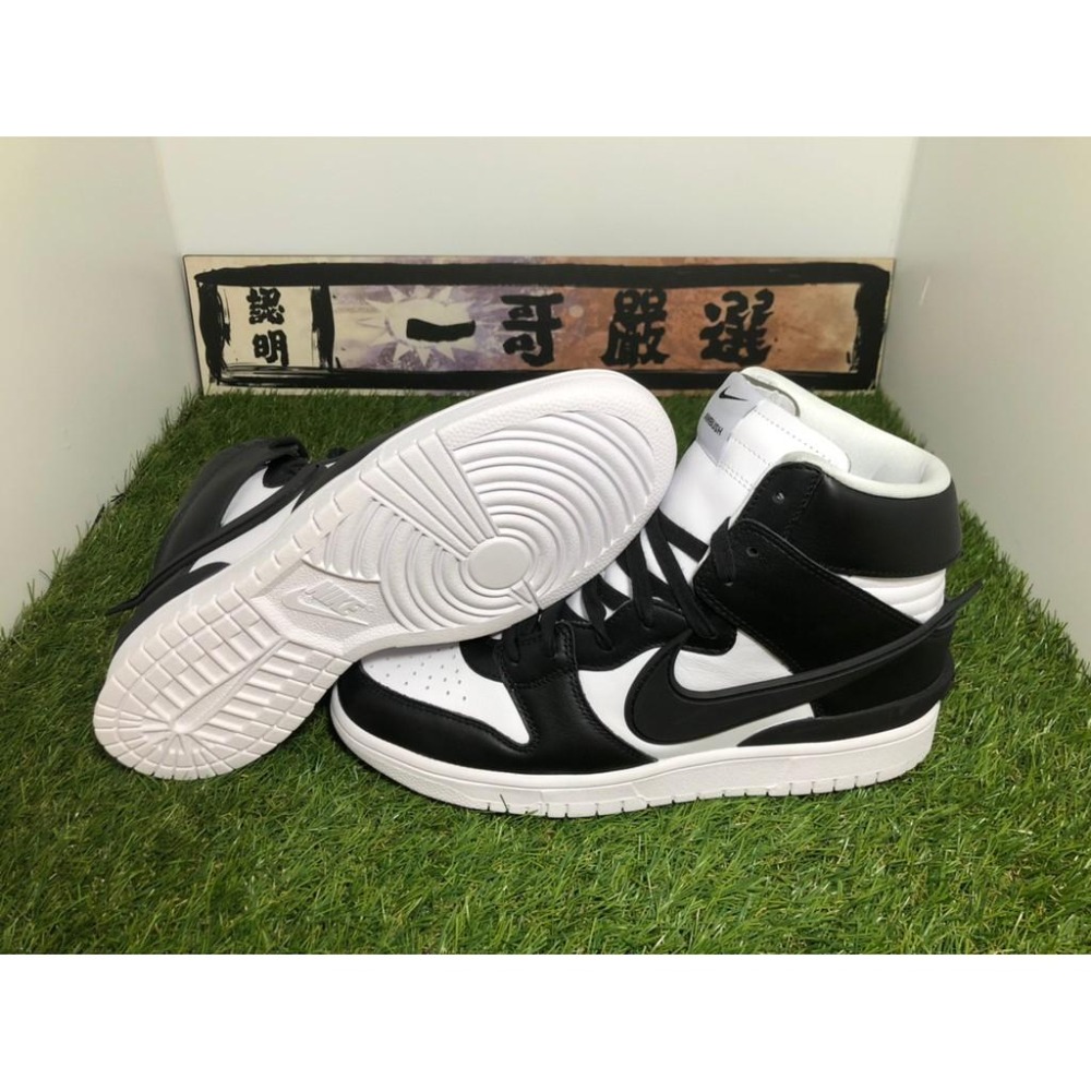 【一哥嚴選】AMBUSH x Nike Dunk High 黑 白 黑白 高筒 籃球鞋 男鞋 CU7544-001-細節圖6