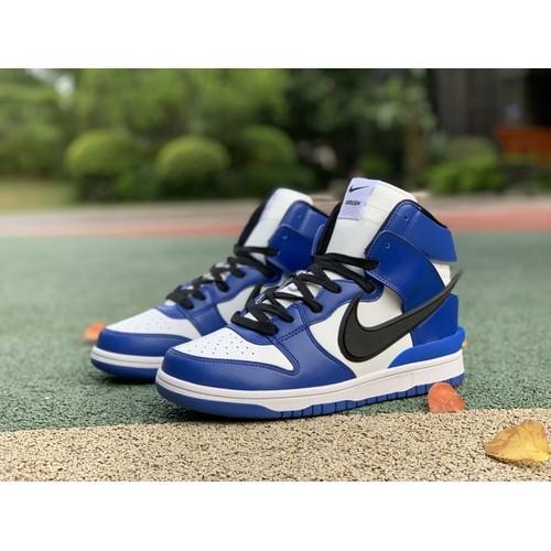 【一哥嚴選】AMBUSH x Nike Dunk High 聯名 藍色 黑勾 皮革 籃球鞋 男女鞋 CU7544-400-細節圖2