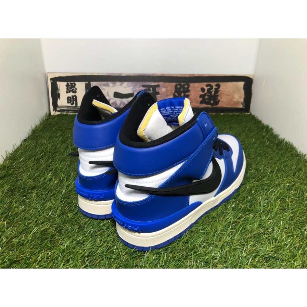 【一哥嚴選】AMBUSH x Nike Dunk High 聯名 藍色 黑勾 皮革 籃球鞋 男女鞋 CU7544-400-細節圖5