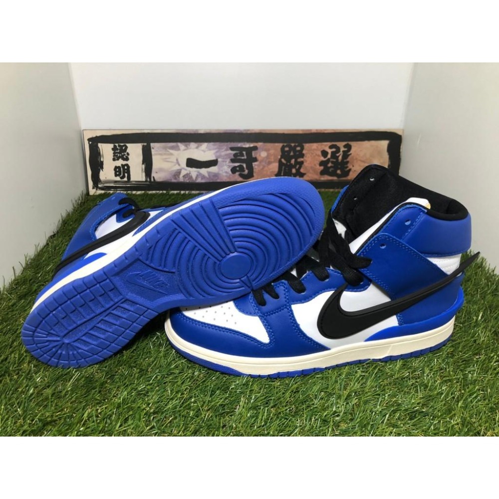 【一哥嚴選】AMBUSH x Nike Dunk High 聯名 藍色 黑勾 皮革 籃球鞋 男女鞋 CU7544-400-細節圖6