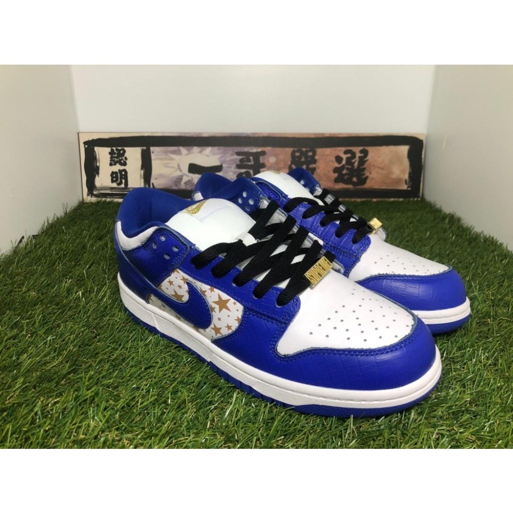 【一哥嚴選】Supreme x Nike SB Dunk Low Blue Stars 聯名 白藍 DH3228-100-細節圖6