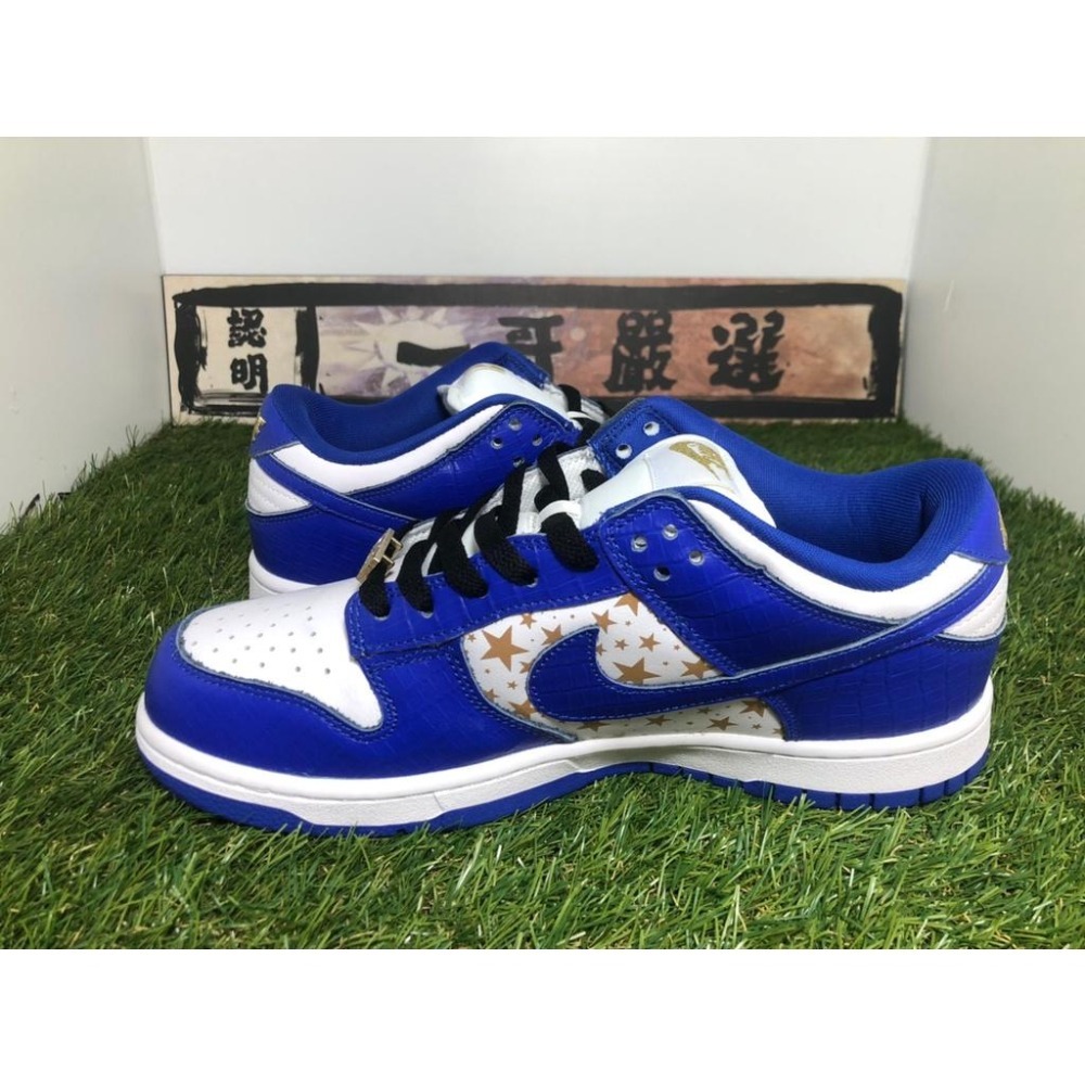 【一哥嚴選】Supreme x Nike SB Dunk Low Blue Stars 聯名 白藍 DH3228-100-細節圖8