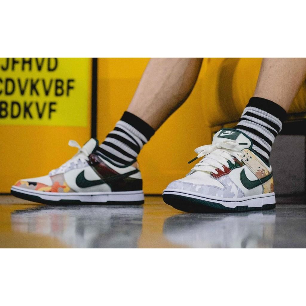 【一哥嚴選】Nike Dunk Low SE Multi Camo 迷彩 鴛鴦 不對稱鴛鴦 男女鞋 DH0957-100-細節圖2