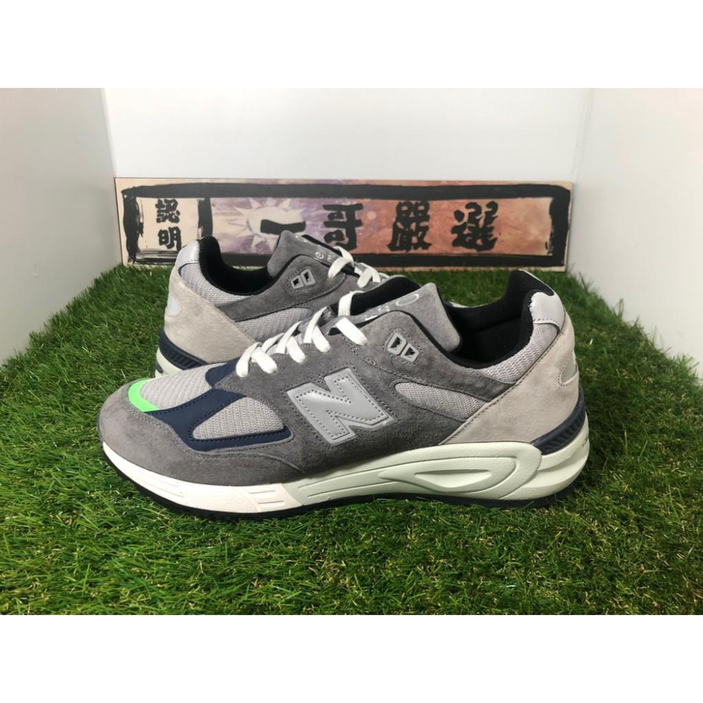 【一哥嚴選】MADNESS x New Balance 990v2 聯名 余文樂 灰 綠 慢跑鞋 男女 M990MD2-細節圖3