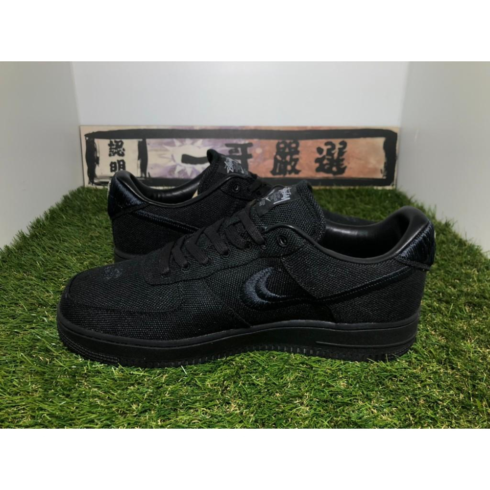 【一哥嚴選】Stussy x Nike Air Force 1 Low 聯名 黑 電繡 板鞋 男女 CZ9084-001-細節圖2