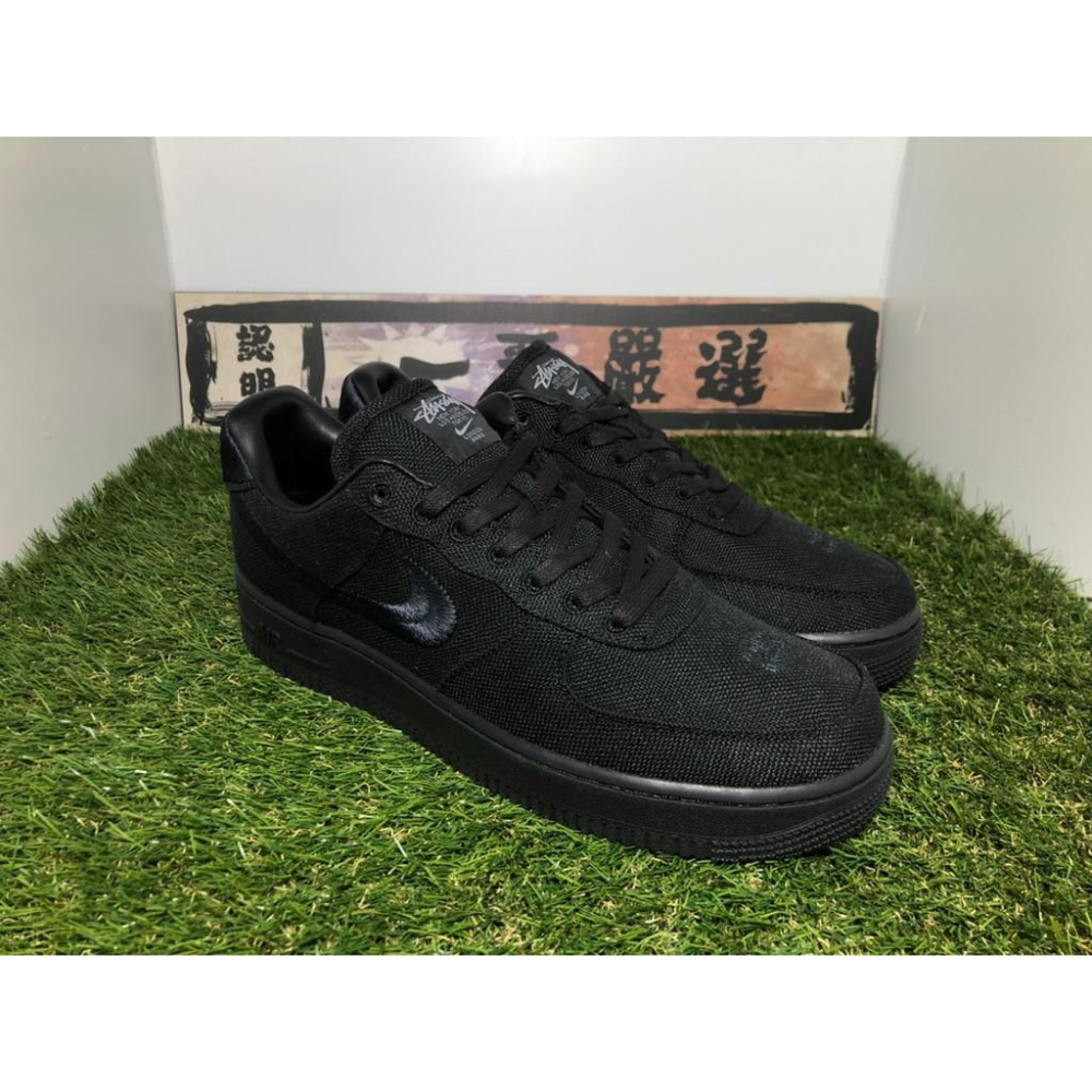 【一哥嚴選】Stussy x Nike Air Force 1 Low 聯名 黑 電繡 板鞋 男女 CZ9084-001-細節圖3