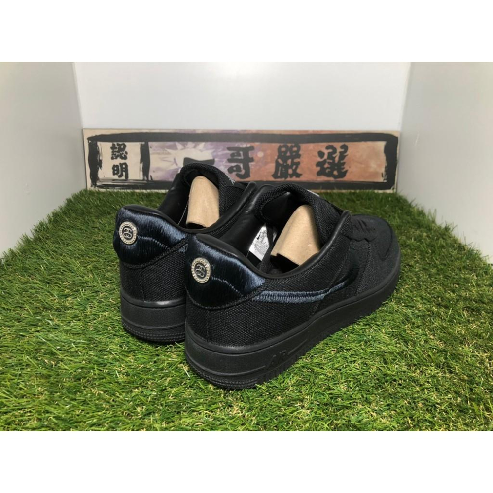 【一哥嚴選】Stussy x Nike Air Force 1 Low 聯名 黑 電繡 板鞋 男女 CZ9084-001-細節圖4
