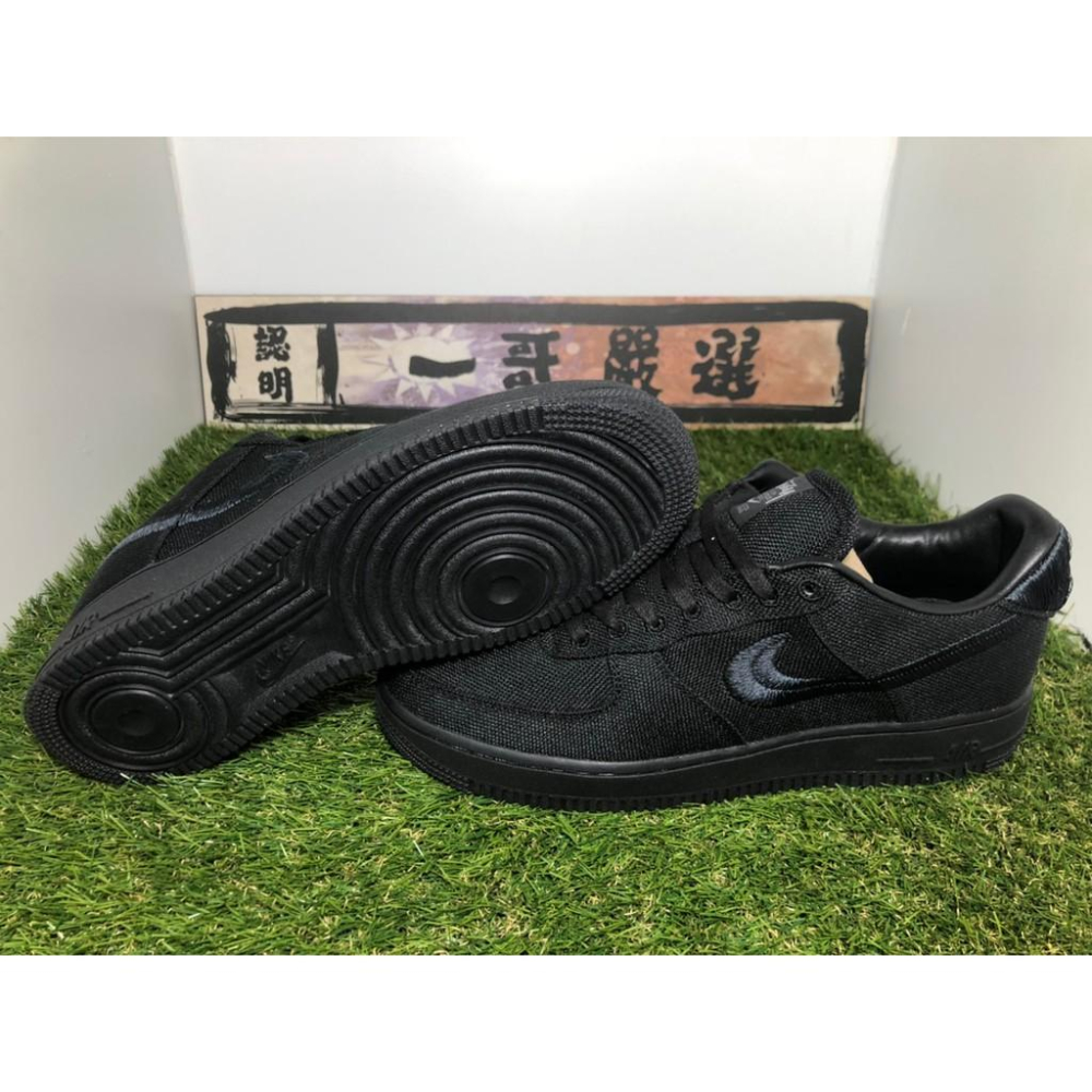 【一哥嚴選】Stussy x Nike Air Force 1 Low 聯名 黑 電繡 板鞋 男女 CZ9084-001-細節圖5