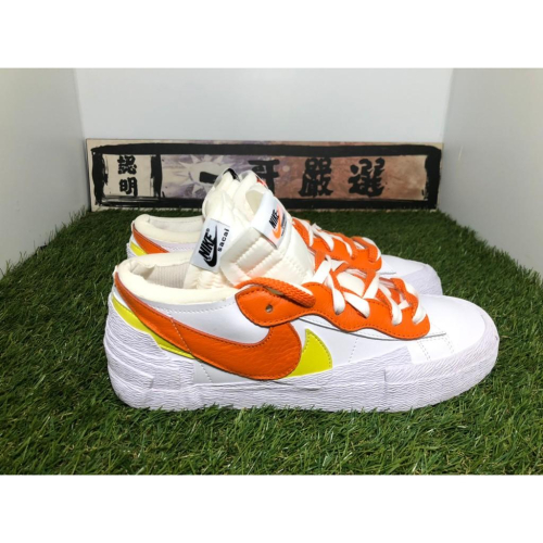 【一哥嚴選】Sacai x Nike Blazer Low 聯名 白色 橙色 解構 休閒 男女鞋 DD1877-100