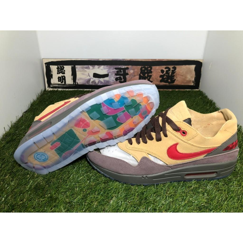 【一哥嚴選】CLOT x Nike Air Max 1 KOD CHA 咖啡 駝色 慢跑鞋 陳冠希 DD1870-200-細節圖5