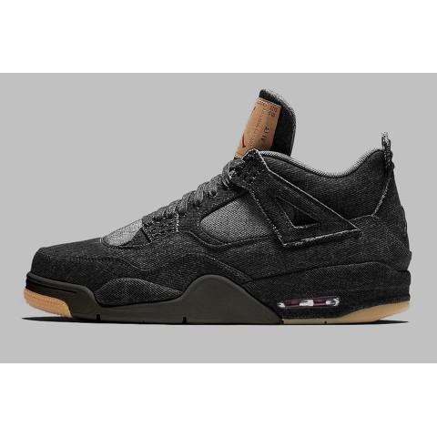 【一哥嚴選】Levi’s x Jordan 4 Brand IV AJ4 黑 黑 牛仔 丹寧 四代 AO2571-001-細節圖4