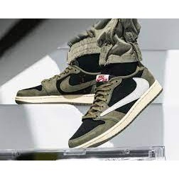 預購 一哥 Travis Scott x Air Jordan 1 Black Olive 黑橄欖 DM7866-002-細節圖4