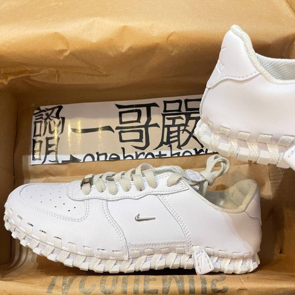 外銷 Jacquemus x J Force 1 Low 聯名 休閒 黑 白 編織 男女 DR0424 001/100-細節圖2