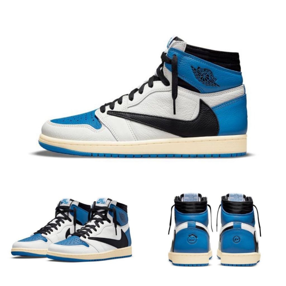 訂金 外銷 Travis x Fragment x aj1 聯名 咖啡 黑藍 CD4487 100 DH3227 105-細節圖3