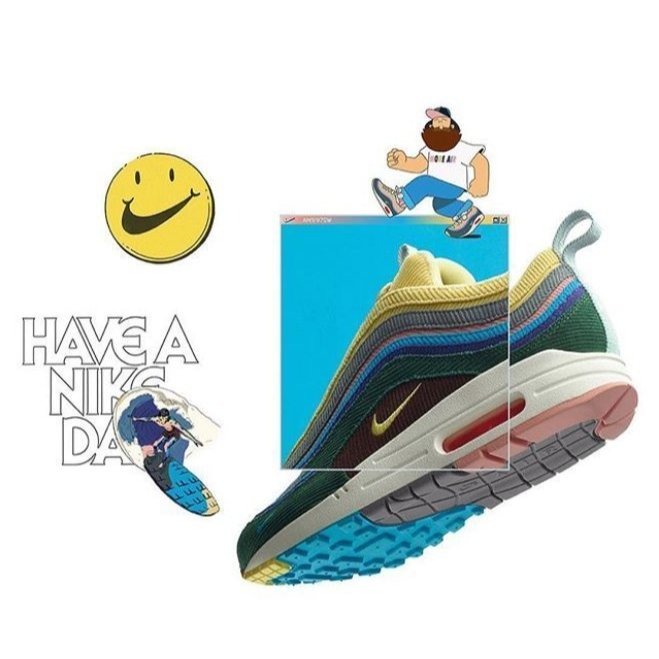 補貨 限量 Sean Wotherspoon Air Max 1 97 彩虹 聯名 燈芯絨 男女 AJ4219 400-細節圖2