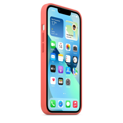 iPhone 13 MagSafe 矽膠保護殼 - 粉紅柚色 原廠正品