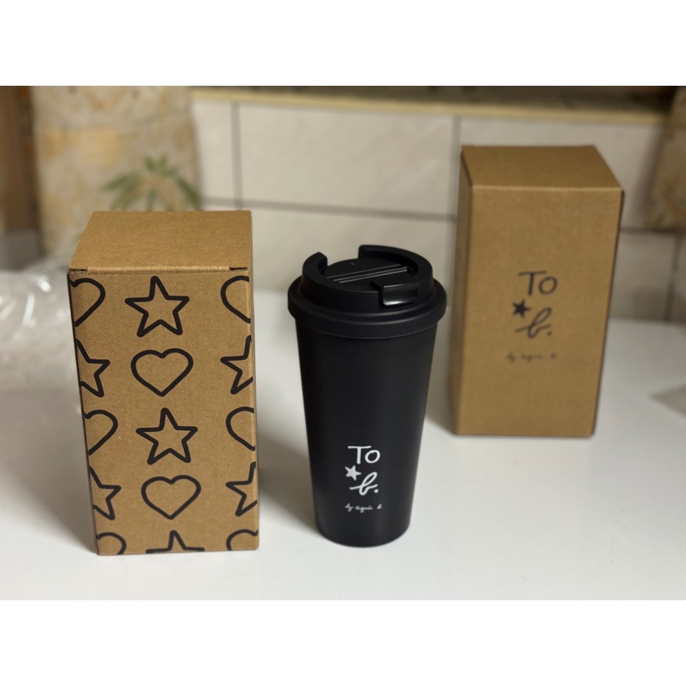 7-11聯名 To b.by agnès b.品牌隨行杯 黑色 咖啡杯 水杯 環保杯-細節圖2