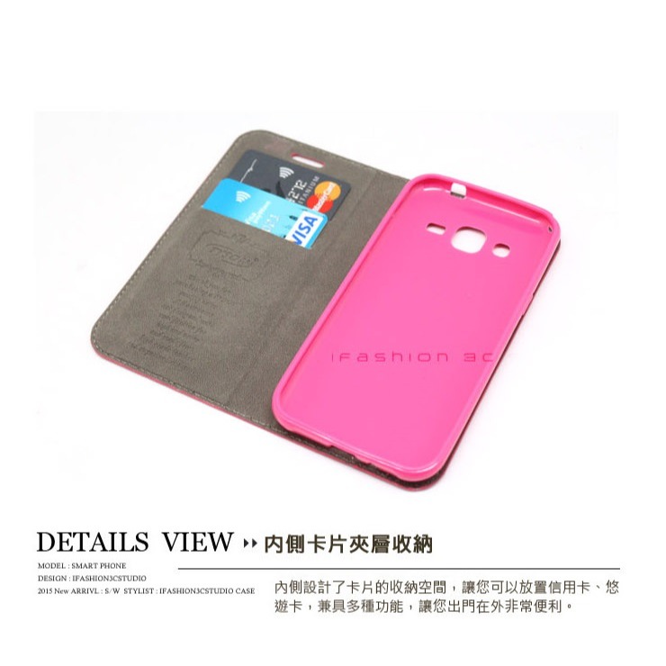 三星 Samsung Galaxy A15 冰晶系列隱藏式磁扣側掀皮套 手機殼 側翻皮套【愛瘋潮】-細節圖4