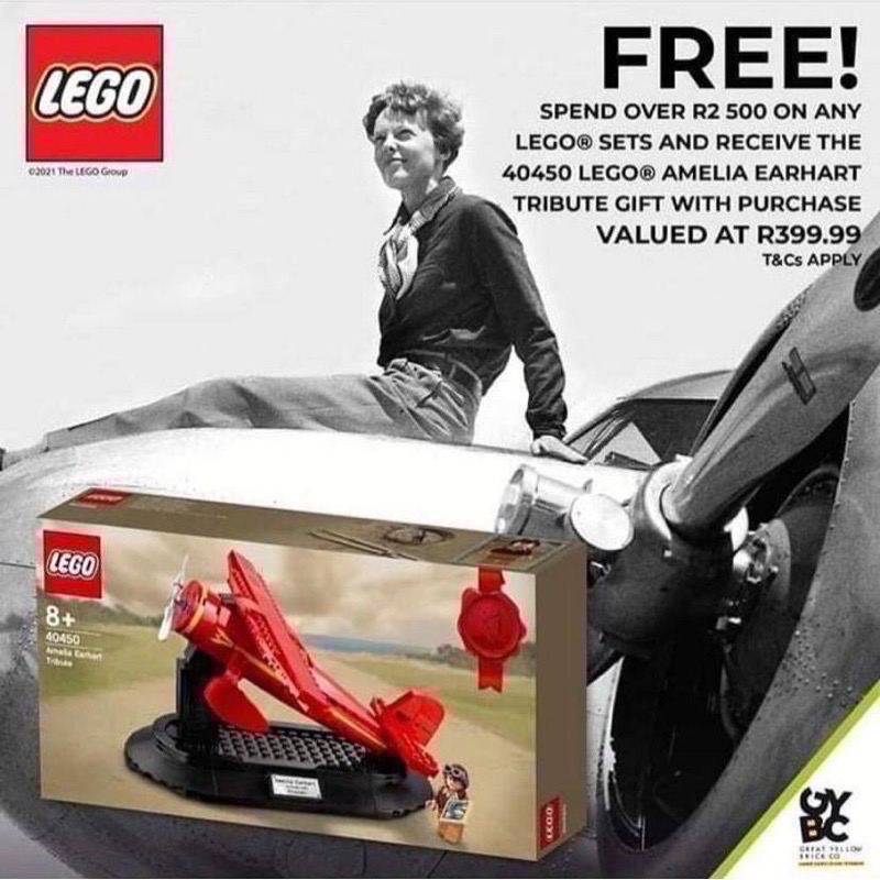LEGO 樂高 40450致敬 愛蜜莉亞.艾爾哈特Amelia Earhart Tribute向第一位飛越大西洋女性致敬-細節圖3