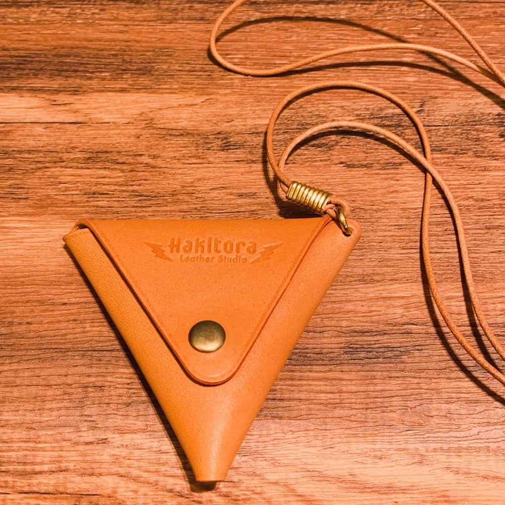 【三角零錢包 / 牛皮零錢包 / 手工真皮零錢包 / 植鞣革零錢包】-細節圖2