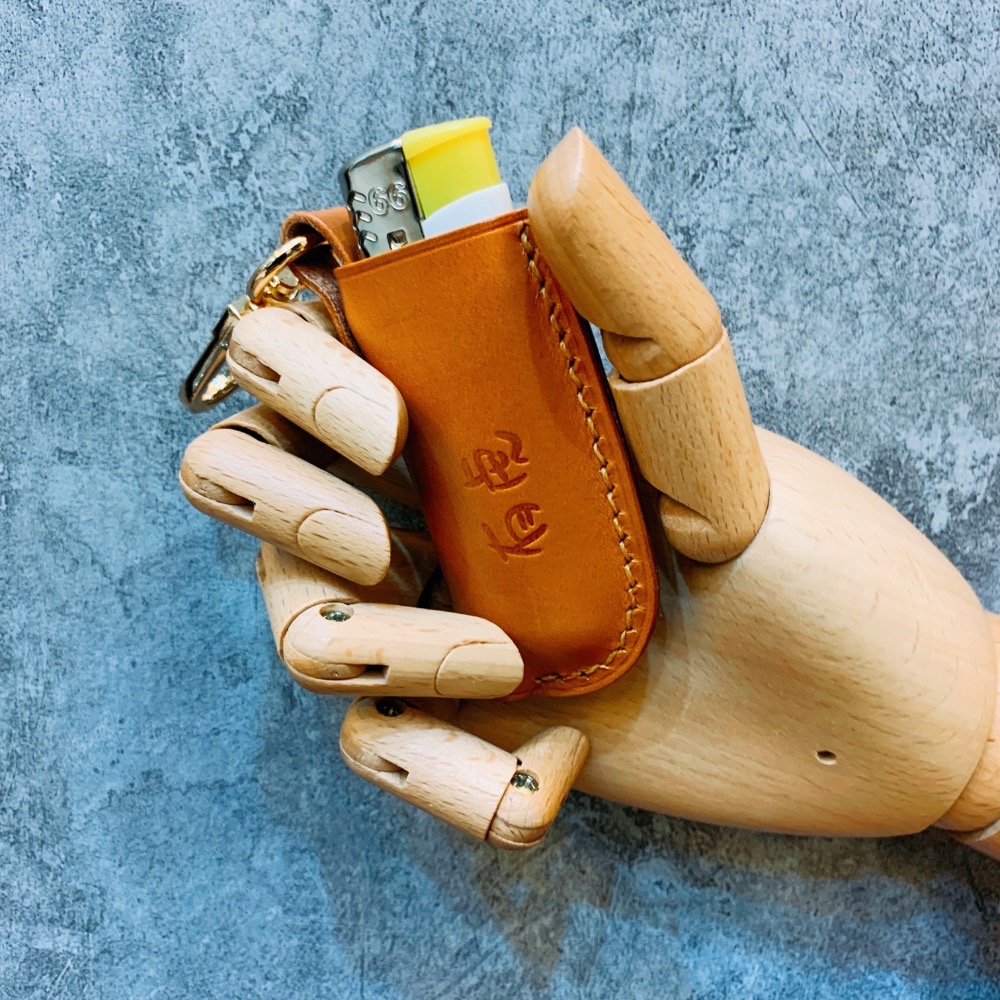 【植鞣革牛皮打火機套】-細節圖2