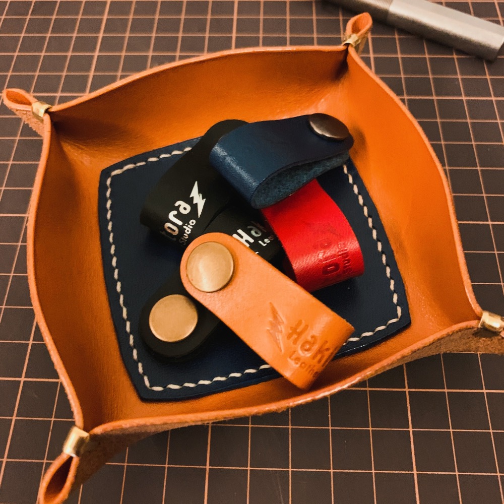 【牛皮真皮收納盤 / 皮盤 / 零錢盤 / 菸草盤 / 鑰匙收納盤 / 飾品收納盤】-細節圖4