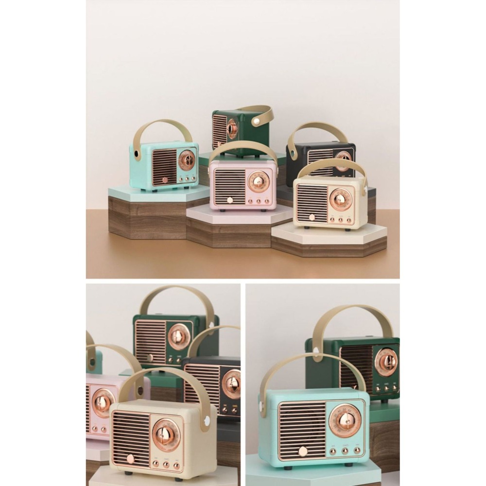 复古小音响迷你无线蓝牙音箱低音炮电脑家用小型户外生日礼物女生-細節圖3