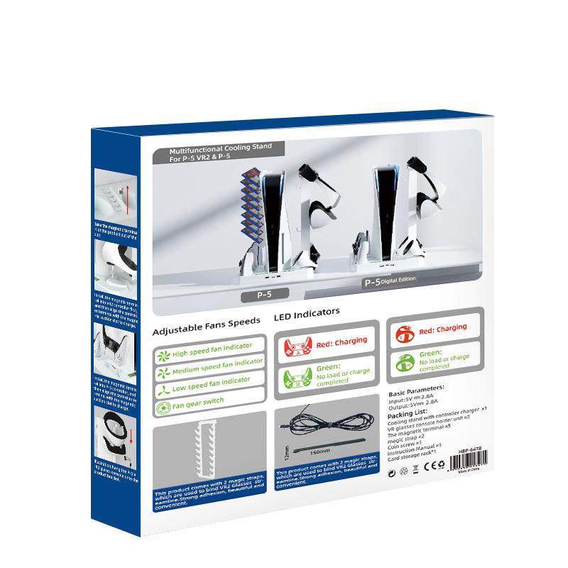 【瑞比電玩】PS5 主機 VR PSVR2 座充 散熱底座 耳機 主機散熱  散熱器 風扇散熱器 收納架 充電-細節圖5