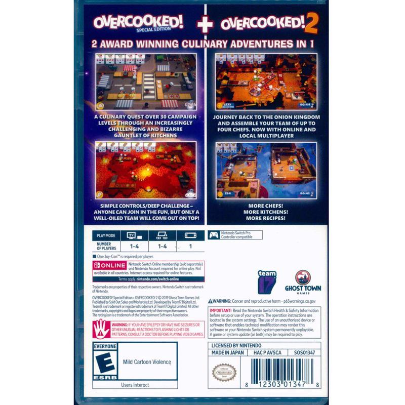 NS Switch 煮過頭 1+2 中文版 OVERCOOKED 1+2【瑞比電玩】-細節圖2