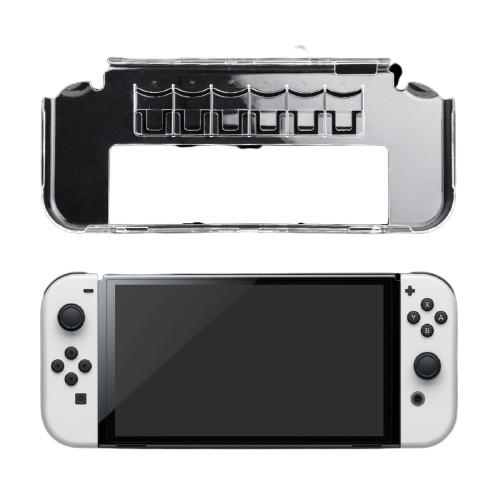 【現貨＋發票】NS SWITCH OLED 主機保護殼 後背殼 機殼 機身保護 防摔材質進化 附卡夾收納 switch-細節圖3