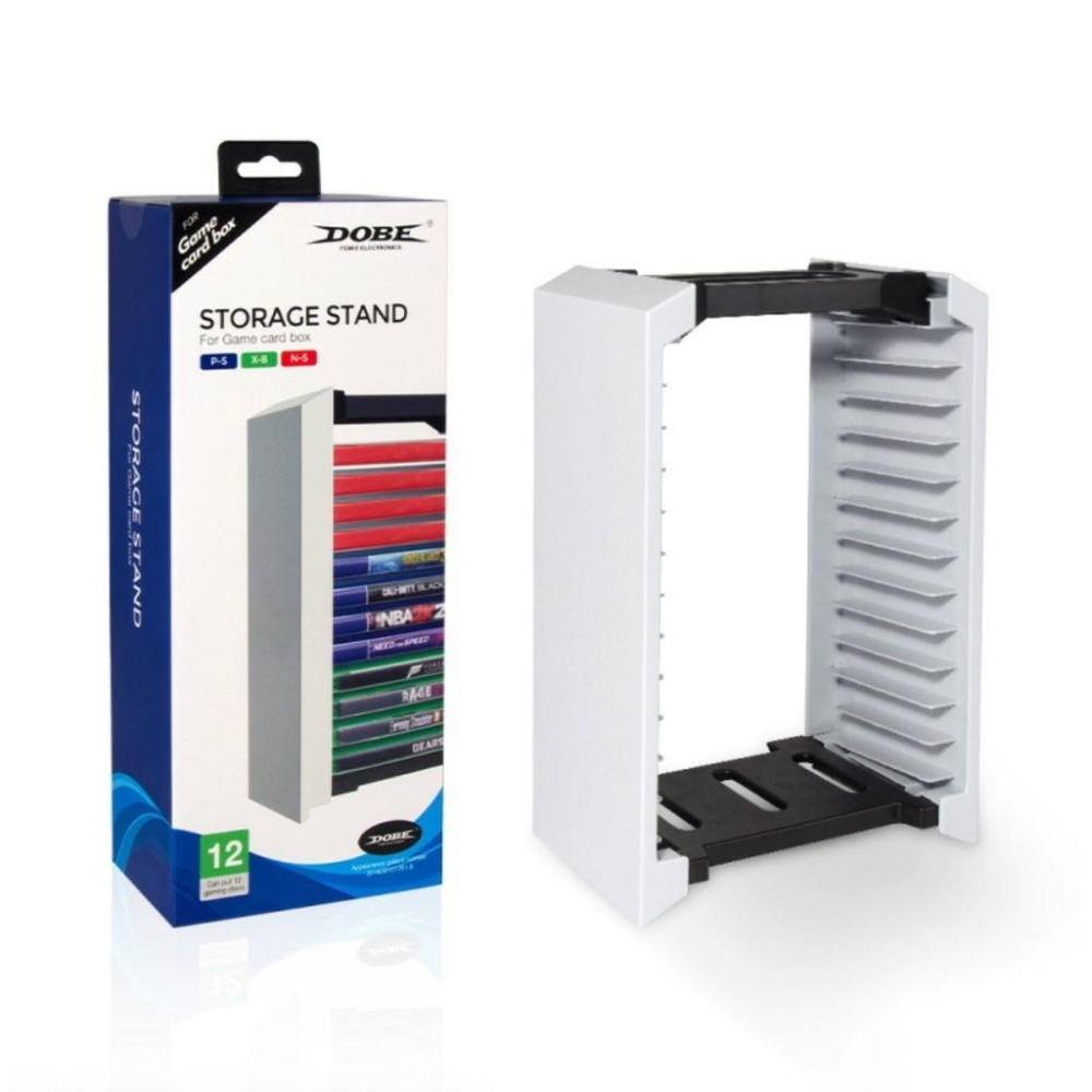 台灣現貨🎉 PS5 PS4 Switch光碟架DOBE 可放12片光碟片  PS4光碟收納架 PS5光碟架 遊戲片收納架-細節圖3