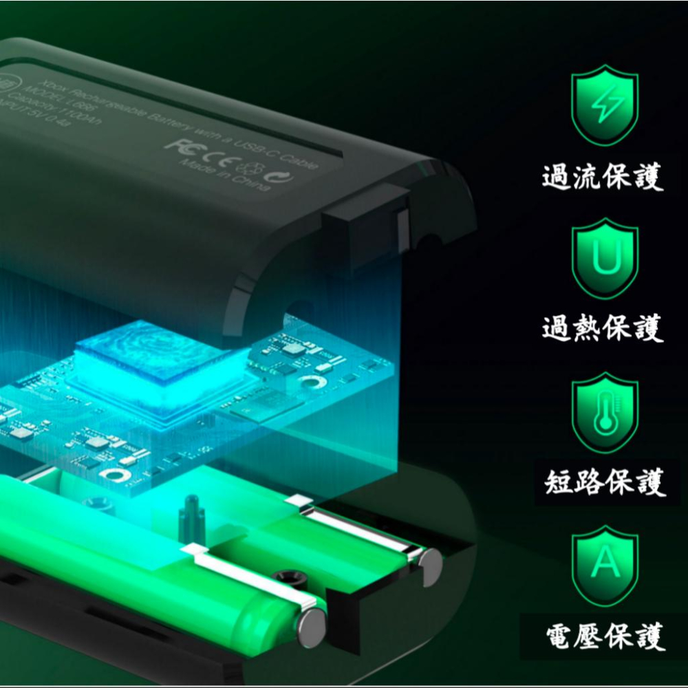 【瑞比電玩】良值 Xbox Series X/S 各式手把通用 手把電池 充電式電池 XBOX電池-細節圖4
