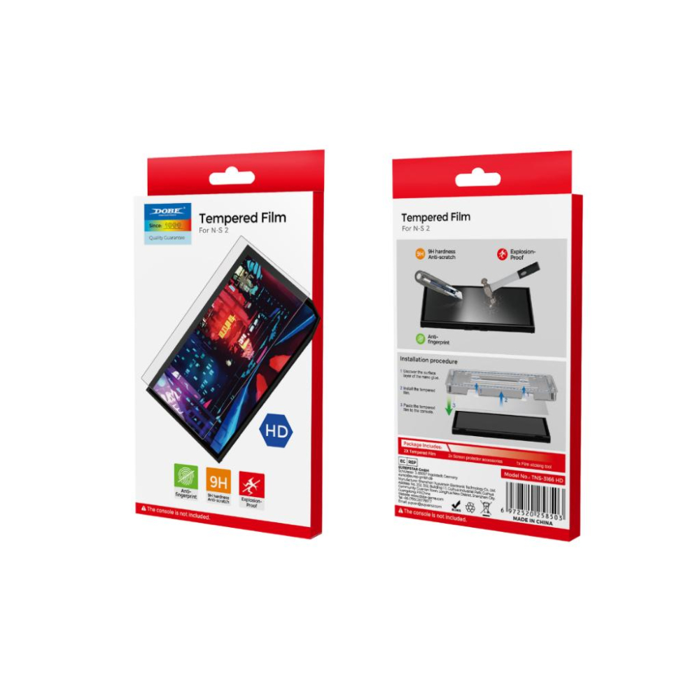 【瑞比電玩】新款SWITCH 2 主機專用螢幕貼 保護貼 螢幕膜 高清膜 藍光鋼化膜 抗指紋-細節圖5