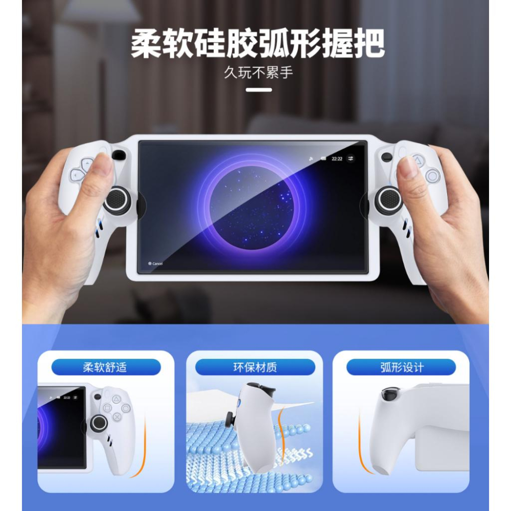 【瑞比電玩】良值PS portal串流掌機 保護套裝 保護殼 螢幕貼 蘑菇頭 防護套組 良值PS portal套裝組-細節圖4