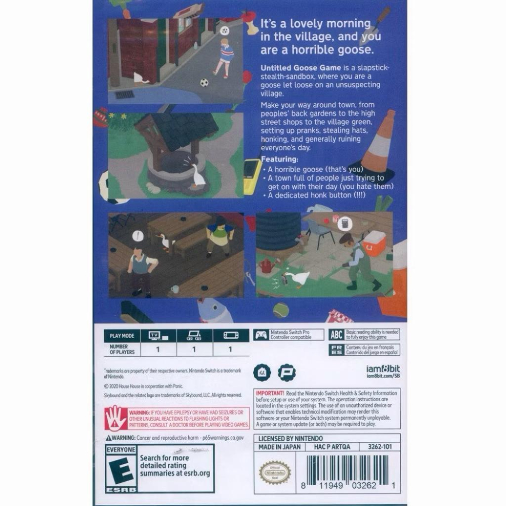 【瑞比電玩】NS SWITCH 無名鵝愛搗蛋 中英日文美版 Untitled Goose Game-細節圖2