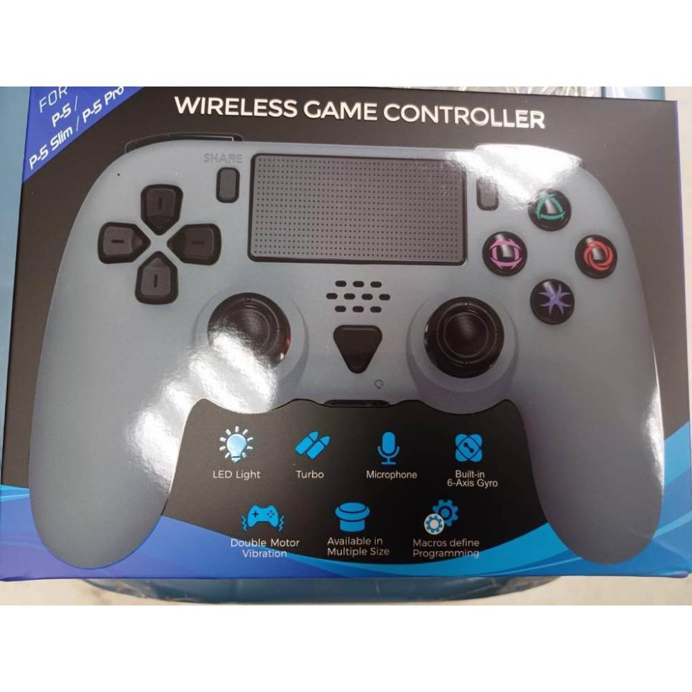 【瑞比電玩】PS DOBE PS5 無線手把 P5藍牙 手把控制器 可用於PS5系列 手柄 按鍵連發 震動 體感手把-細節圖2