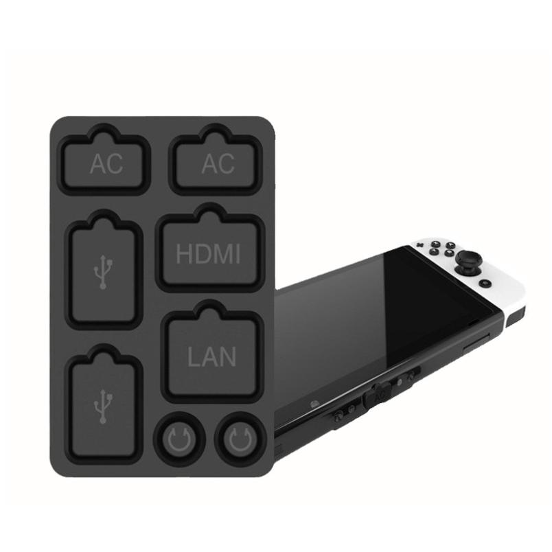 【瑞比電玩】新款Switch 2主機 防塵塞switch OLED防塵套裝 switch防塵 八件套-細節圖2