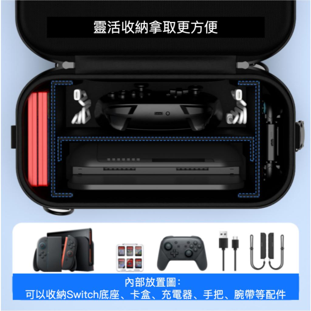 【瑞比電玩】新款 良值 Switch 2 主機外出包 收納包 SWITCH全配件收納包 大收納包-細節圖4