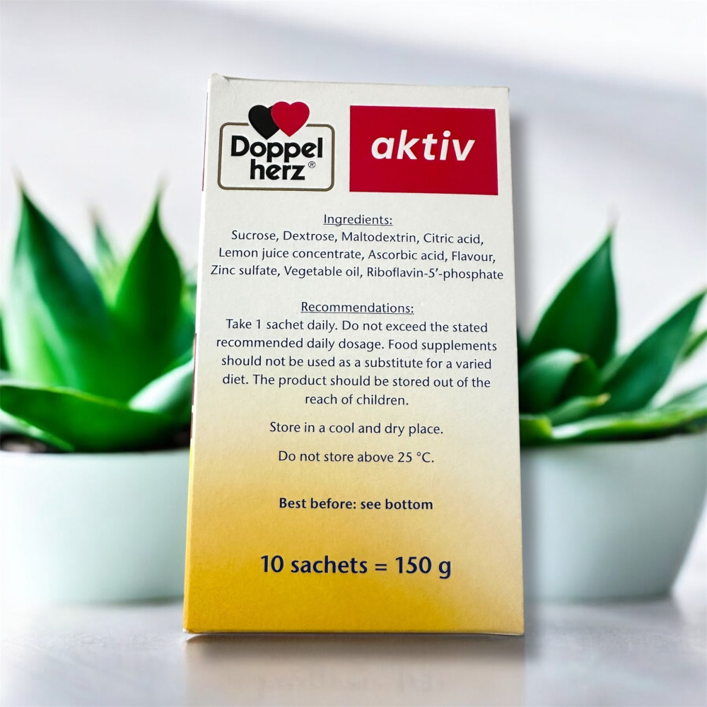 德國雙心 Doppelherz 維他命C+鋅 doppelherz維他命c+鋅 維他命C+鋅檸檬萃取沖泡飲-細節圖3