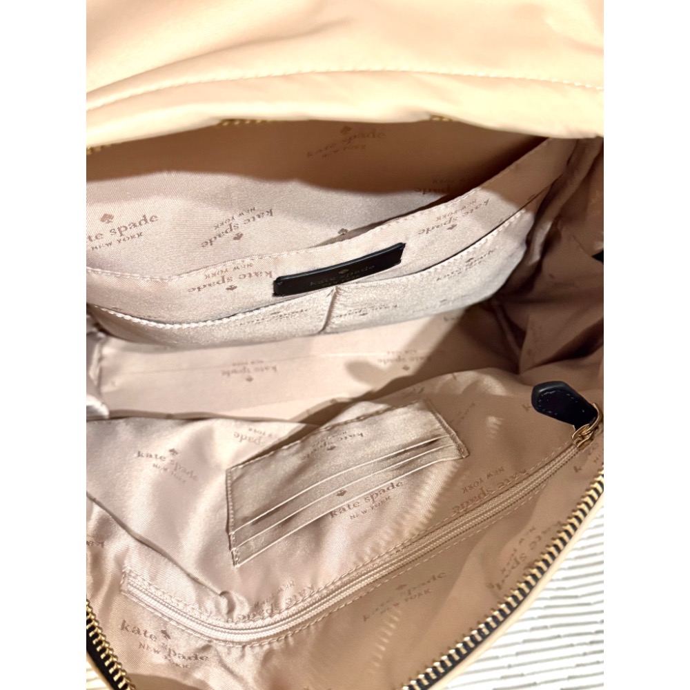 (9成新）Kate Spade Chelsea 尼龍後背包 奶茶色 中款-細節圖3