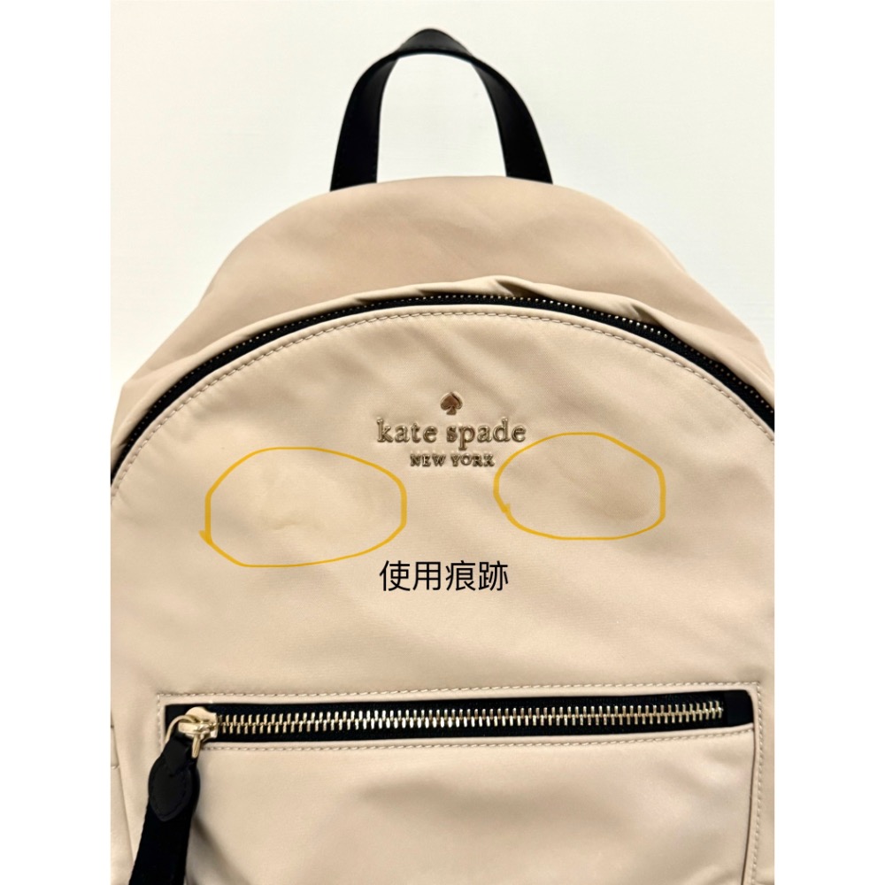 (9成新）Kate Spade Chelsea 尼龍後背包 奶茶色 中款-細節圖4