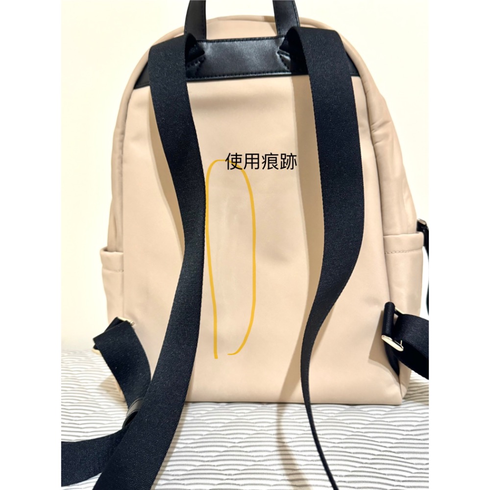 (9成新）Kate Spade Chelsea 尼龍後背包 奶茶色 中款-細節圖5