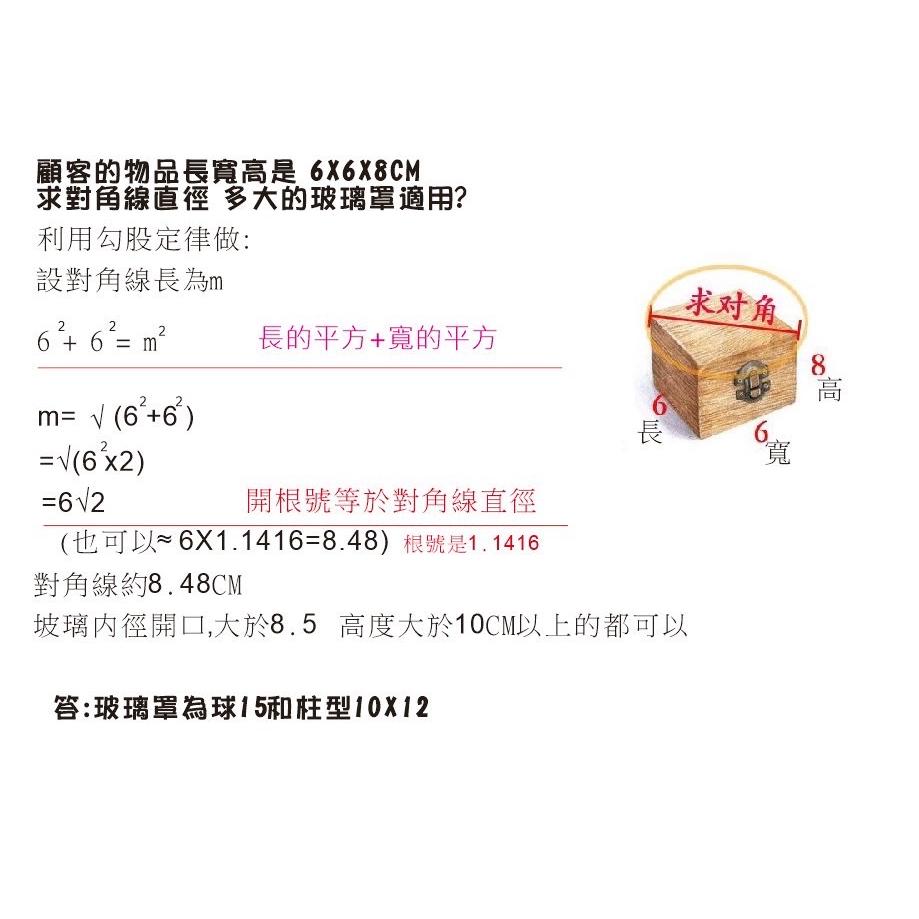 迷你公仔防塵玻璃罩 商品展示罩 手作防塵罩 乾燥花 不凋花 永生花罩 小玻璃罩 羊毛氈 輕黏土防塵罩 昆蟲標本透明玻璃罩-細節圖3